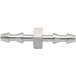 3mm PUSH LOCK BARB JOINER SILVER 1/8" MALE TO MALE BARB