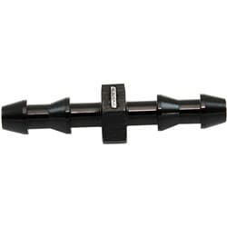 4mm PUSH LOCK BARB JOINER BLACK 5/32" MALE TO MALE BARB
