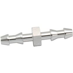 4mm PUSH LOCK BARB JOINER SILVER 5/32" MALE TO MALE BARB