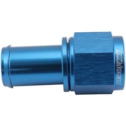 FEMALE -8AN TO 5/8" BARB BLUE WITH TUBE NUT