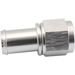 FEMALE -8AN TO 5/8" BARB SILVER WITH TUBE NUT
