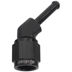 FEMALE -4AN 45 DEG TO 3/16" BARB BLACK WITH TUBE NUT