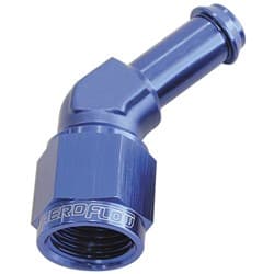 FEMALE -6AN 45DEG TO 3/8" BARBBLUE SWIVEL NUT