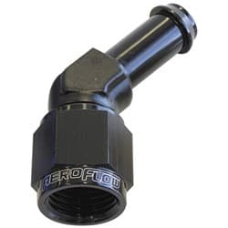 FEMALE -6AN 45DEG TO 3/8" BARBBLACK SWIVEL NUT