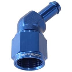 FEMALE -8AN 45DEG TO 3/8" BARBBLUE SWIVEL NUT