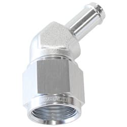 FEMALE -8AN 45DEG TO 3/8" BARBSILVER SWIVEL NUT