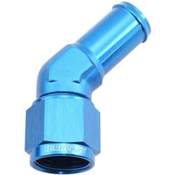 FEMALE -8AN 45DEG TO 5/8" BARBBLUE SWIVEL NUT
