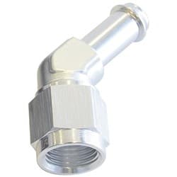 FEMALE -8AN 45DEG TO 1/2" BARBSILVER SWIVEL NUT