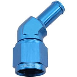 FEMALE -10AN 45DEG TO 1/2 BARBBLUE SWIVEL NUT