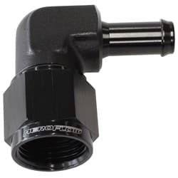 FEMALE -6AN 90DEG TO 5/16 BARBBLACK SWIVEL NUT