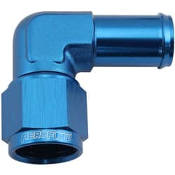 FEMALE -8AN 90DEG TO 5/8" BARBBLUE SWIVEL NUT