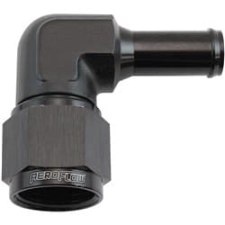 FEMALE -10AN 90DEG TO 1/2 BARBBLACK SWIVEL NUT