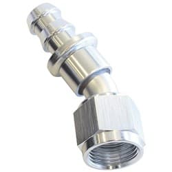 30 DEG PUSH LOCK END -8AN SILVER NO CLAMP REQUIRED<15PSI