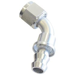 60 DEG PUSH LOCK END -10AN SILVER NO CLAMP REQUIRED<15PSI