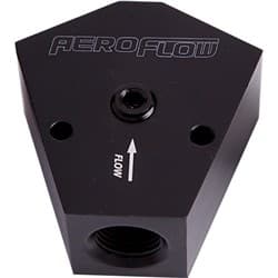 FUEL BLOCK 3/8 - 3/8 IN - OUT BLACK 1/8" NPT PORT