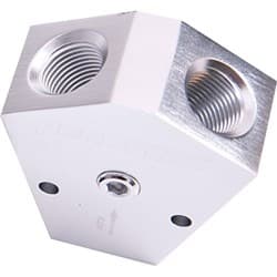 FUEL BLOCK 3/8 - 3/8 IN - OUT SILVER 1/8" NPT PORT