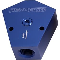 FUEL BLOCK 3/4"- 3/4" IN - OUTBLUE 1/8" NPT PORT & MOUNT