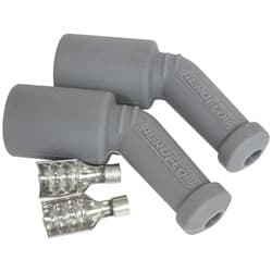 COIL BOOTS & TERMINALS LS 45 DEG 2 BOOTS,TERMINAL GREY