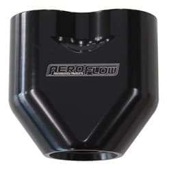 AEROFLOW -10AN TO 2x-8AN FEMALE ORB U BLOCK BLACK AF 455-10-08BLK