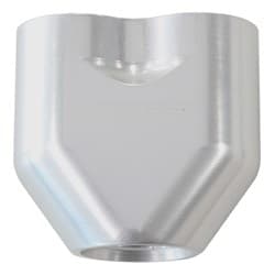 AEROFLOW -10AN TO 2x-8AN FEMALE ORB U BLOCK SILVER AF 455-10-08S