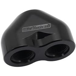 AEROFLOW -16AN TO 2 x -12AN FEMALE ORB U BLOCK BLACK