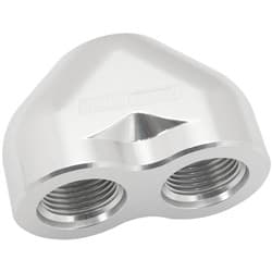 AEROFLOW -16AN TO 2 x -12AN FEMALE ORB U BLOCK SILVER