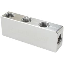 COMPACT DISTRIBUTION BLOCK 1 IN, 6 OUT ALL PORTS 1/8" NPT