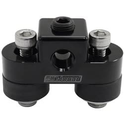PRESSURE SENSOR BLOCK BLACK 3 x 1/8" NPT PORT MOUNT RUBBER