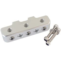 PRESSURE SENSOR BLOCK SILVER 9 x 1/8" NPT PORT MOUNT LOG