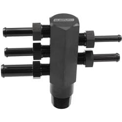3/8 NPT VACUUM TREE ALLOY BLAC5 x 1/8" NPT TO BARB INTAKE MANIFOLD Aeroflow AF 458-06BLK