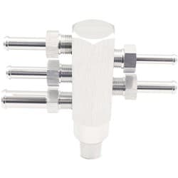 3/8 NPT VACUUM TREE ALLOY SILV5 x 1/8" NPT TO BARB INTAKE MANIFOLD Aeroflow AF 458-06S