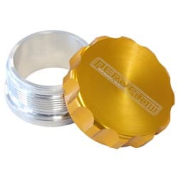 2" ALUM WELD BUNG AND CAP RAW WELD ON / GOLD CAP