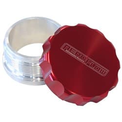 2" ALUM WELD BUNG AND CAP RAW WELD ON / RED CAP