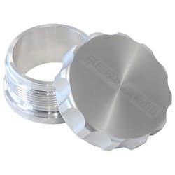 2-1/2" ALUM WELD BUNG AND CAP RAW WELD ON / SILVER CAP