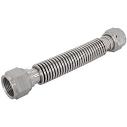 FLEXIBLE TURBO DRAIN HOSE S/S FEMALE 2 x -12AN 200MM LONG