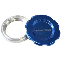 3" WELD BUNG AND BLUE CAP LOW PROFILE FEMALE WELD-ON