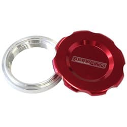 3" WELD BUNG AND RED CAP LOW PROFILE FEMALE WELD-ON