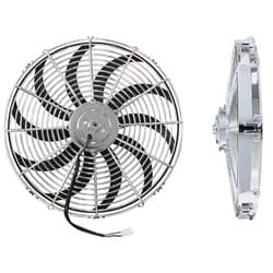 16" CURVED BLADE CHROME FAN REVERSIBLE 1750CFM