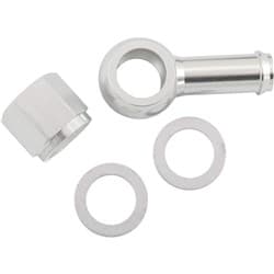 AEROFLOW / BOSCH FUEL PUMP 10mm 3/8" BANJO & NUT KIT SILV