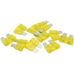 20 AMP STANDARD BLADE FUSE YELLOW COLOUR 10 PACK
