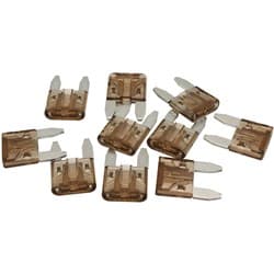 7.5 AMP MINI BLADE FUSE BROWN BODY COLOUR 10 PACK