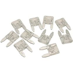 25 AMP MINI BLADE FUSE CLEAR BODY COLOUR 10 PACK