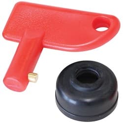 BATTERY ISOLATOR KEY ONLY RED KEY AND WEATHER TIGHT SEAL