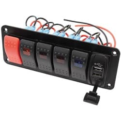SWITCH PANEL 2x W/ USB, Start & 4 x ON / OFF SWITCHES