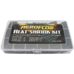 BLACK HEAT SHRINK KIT 61 PIECES 2:1 RATIO 4-25mm