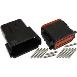 WEATHERTIGHT 12 PIN CONNECTOR KIT DEUTSCH DT STYLE BLACK