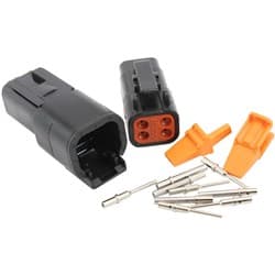 WEATHERTIGHT DTM 4 PIN BLACK CONNECTOR KIT DEUTSCH DTM STYL