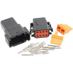 WEATHERTIGHT DTM 8 PIN BLACK CONNECTOR KIT DEUTSCH DTM STYL
