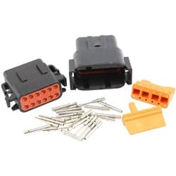 WEATHERTIGHT DTM 12 PIN BLACK CONNECTOR KIT DEUTSCH DTM STYL