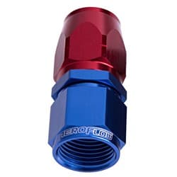 ALLOY STRAIGHT HOSE END -6AN BLUE CUTTER STYLE SWIVEL NUT